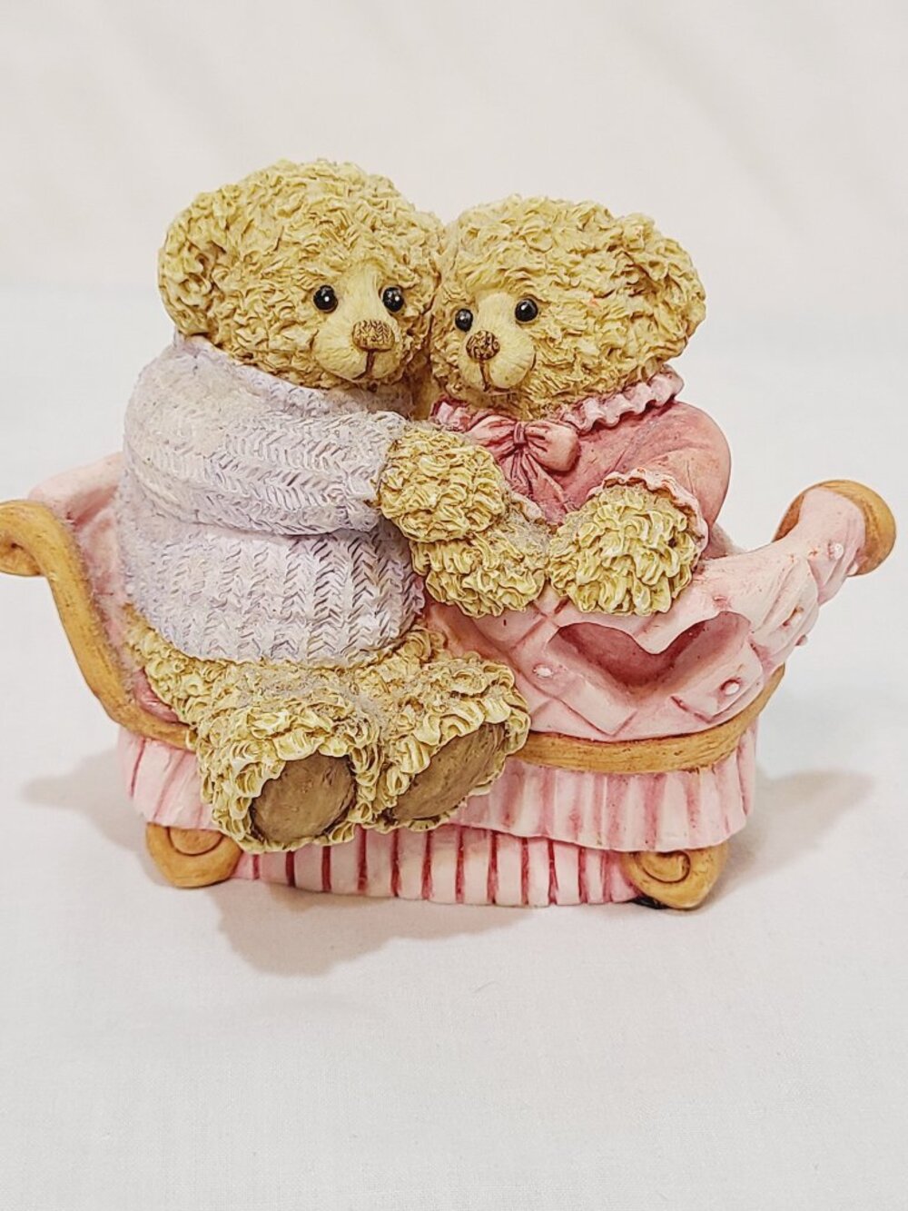 Cuddl' Somes Lovey Dovey We're Like Two Peas in a Pod 3" Figurine 1995 Bears